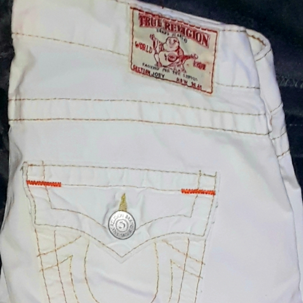 True Religion White Flare Joey Jeans Pants size 26